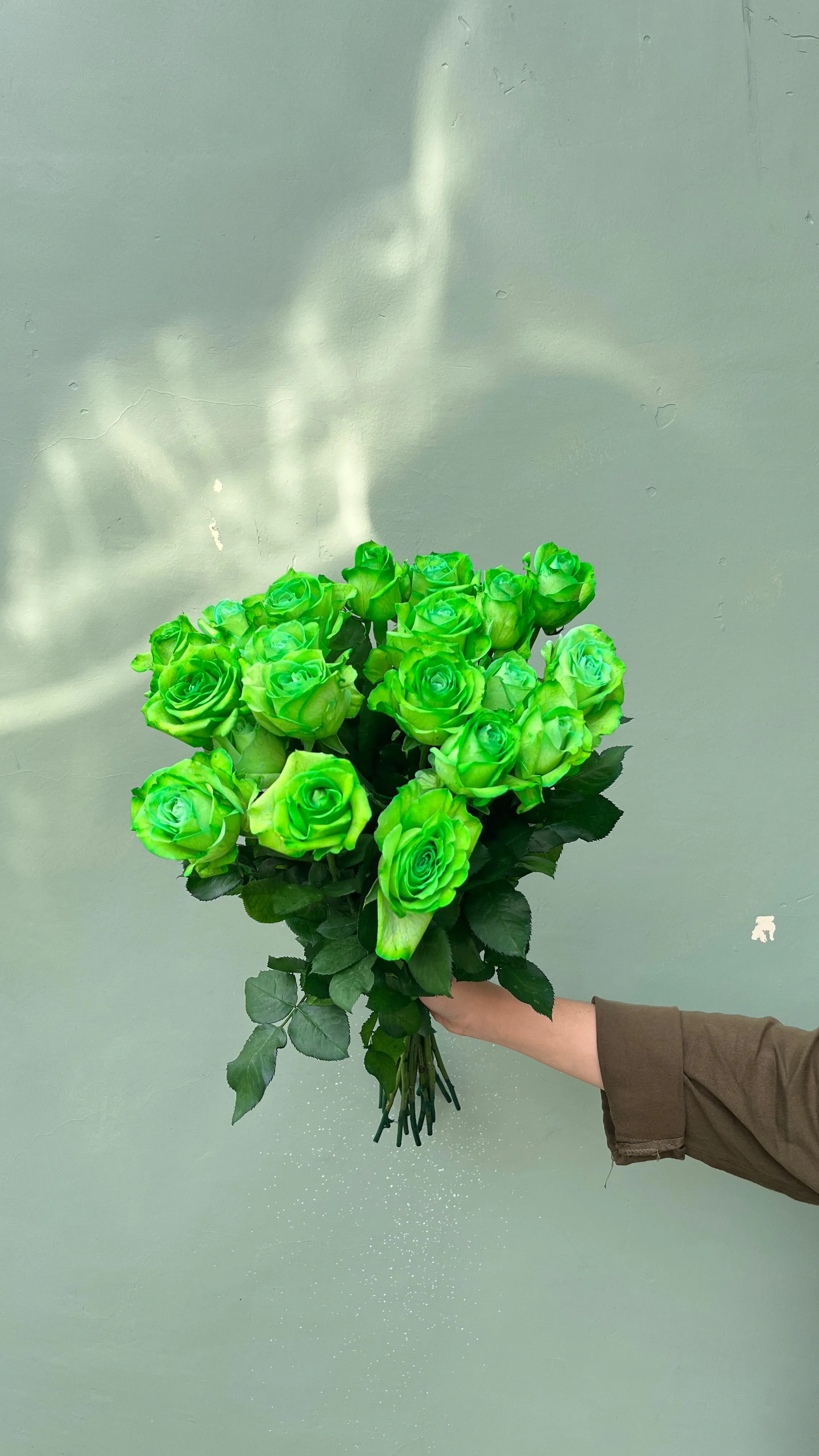 Mawar Hijau Buatan / Celup